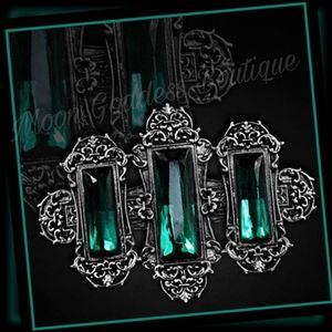 Gothic Emerald Victorian hair barrette